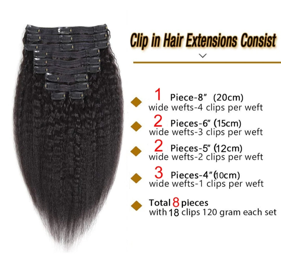 Kinky Straight Clip-In Extension