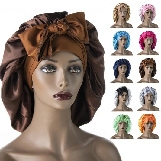 Wrap Around Silk Bonnet-Long