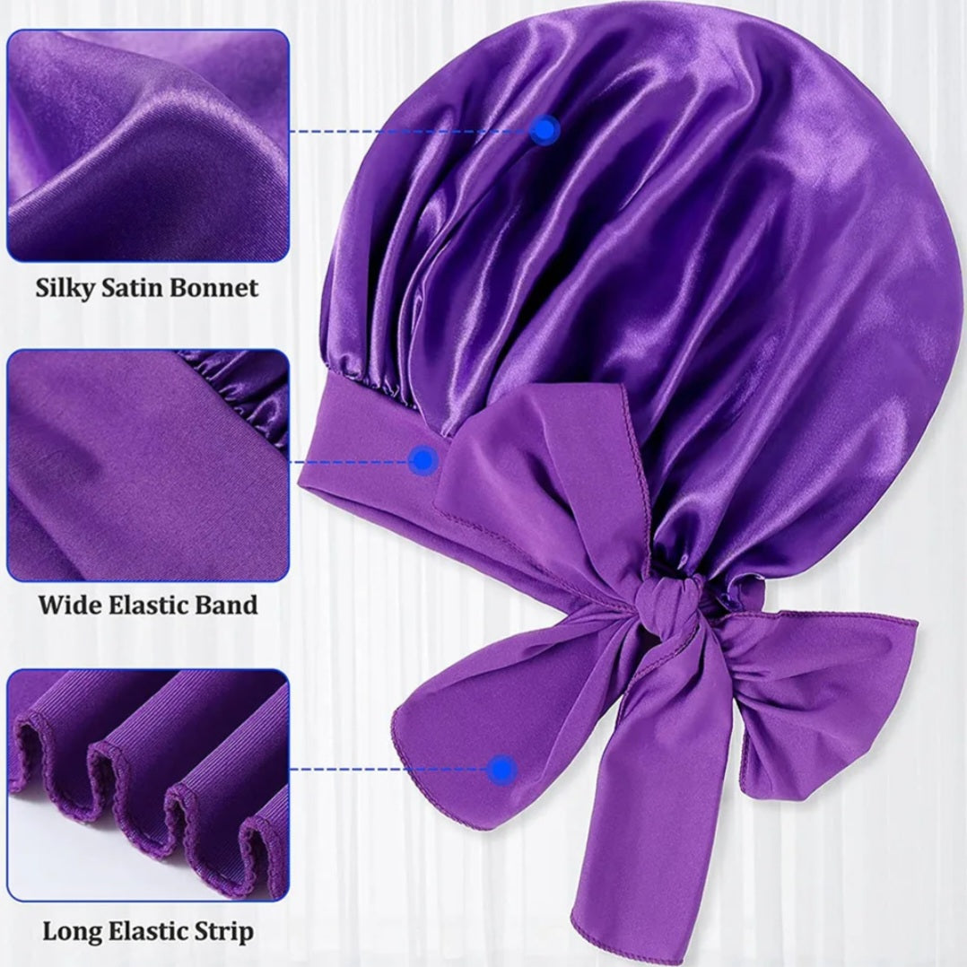 Wrap Around Silk Bonnet-Long