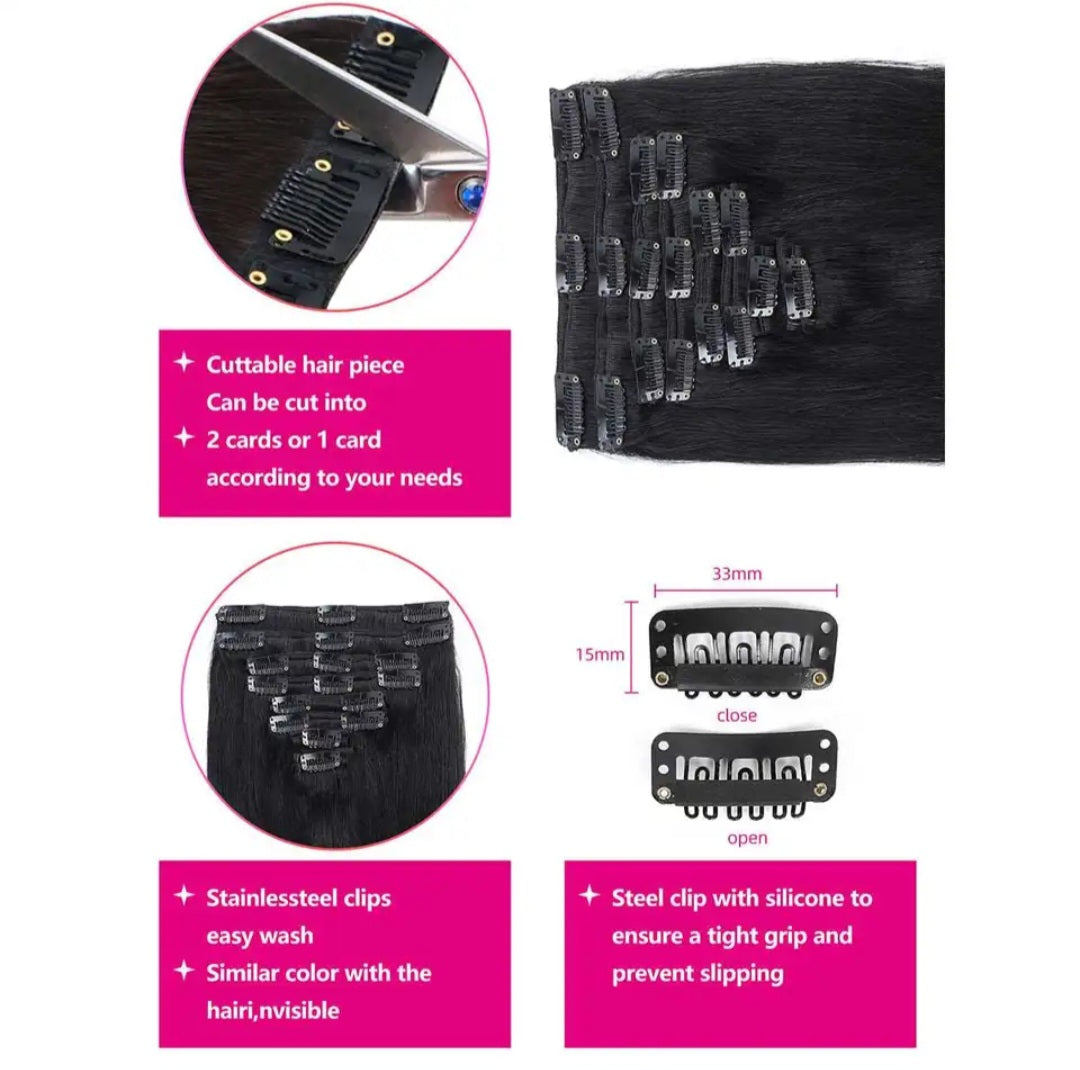 Straight Clip-In Extension