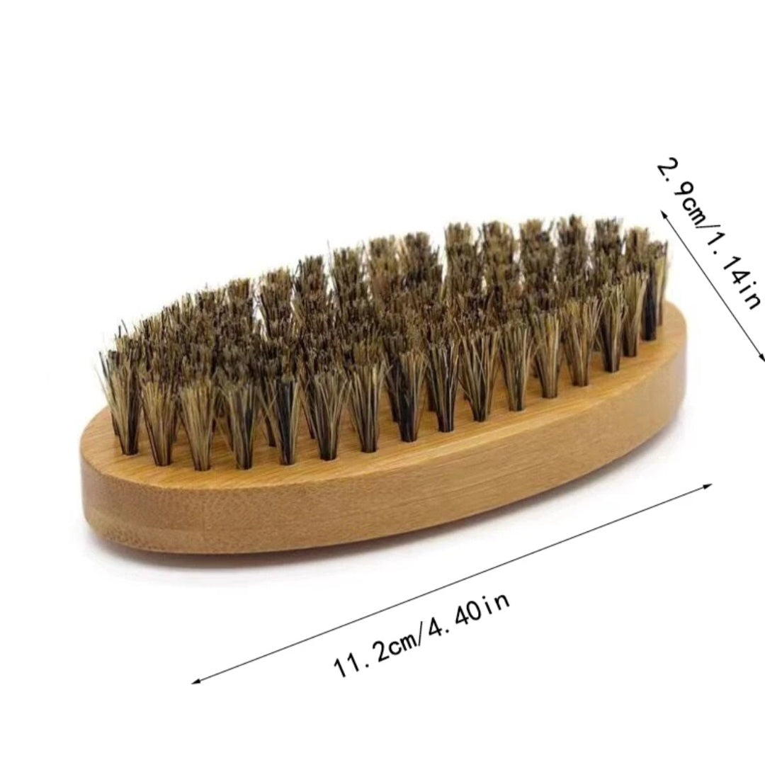 Wooden Beard Bristle Brush